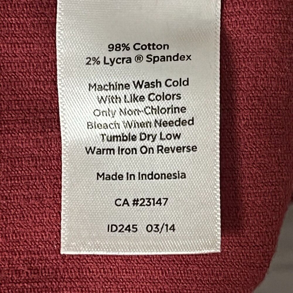 Talbots Heritage Corduroy Pants Women's Size 8 Straight Leg Cotton Stretch Red - Picture 8 of 8